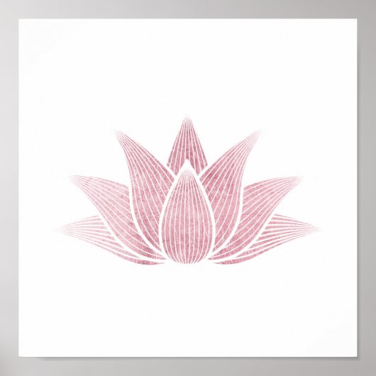 Lotus Flower Yoga Namaste Wellness Meditation Poster (Voorkant)