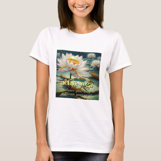Lotus flower Yoga T-shirt (Voorkant)