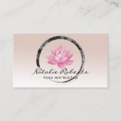 Lotus Flower Zen Circle Yoga Instructor Wellness Visitekaartje (Voorkant)