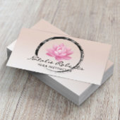 Lotus Flower Zen Circle Yoga Instructor Wellness Visitekaartje