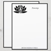 Lotus Flower Zen Yoga Black & White Personalize (Voorkant / Achterkant)