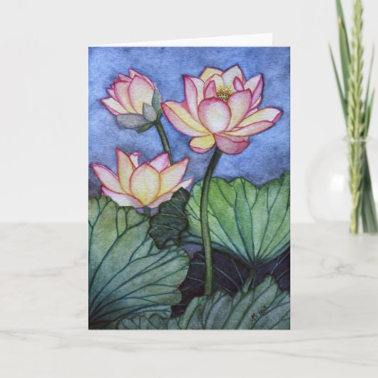 Lotus Flowers #5 Wenskaart Kaart (Voorkant)
