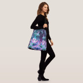 Lotus Flowers and Hummingbird in flight Crossbody Tas (Op model)