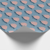Lotus FLowers Blue Pink Holiday Gift Cadeaupapier (Hoek)