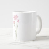 Lotus Flowers Botanical Illustration Coffee Mug Grote Koffiekop (Voorkant rechts)