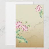 Lotus Flowers Briefpapier (Voorkant / Achterkant)