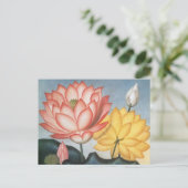 Lotus Flowers, de Heilige Egyptische Bean Briefkaart (Staand voorkant)