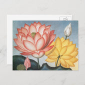 Lotus Flowers, de Heilige Egyptische Bean Briefkaart (Voorkant / Achterkant)