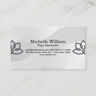 Lotus Flowers Graphic   Yoga Docent   Yoga Studio Visitekaartje