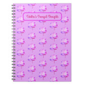 Lotus Flowers Lavendel Achtergrond Notitieboek (Voorkant)