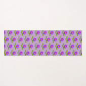 Lotus Flowers & Lily Pads op Violet Yogamat (Voorkant (horizontaal))