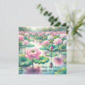 Lotus Flowers & Quote Bedankkaart (Staand voorkant)