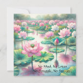Lotus Flowers & Quote Bedankkaart (Voorkant)