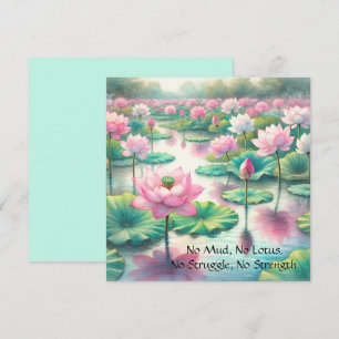Lotus Flowers & Quote Bedankkaart