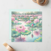 Lotus Flowers & Quote Notitiekaartje (Voorkant / Achterkant in situ)