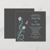 Lotus Flowers Rehearsal Dinner (grijs) Kaart (Voorkant / Achterkant)