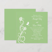 Lotus Flowers Rehearsal Dinner (groen) Kaart (Voorkant / Achterkant)