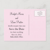 Lotus Flowers Save the Date Briefkaart (roze) (Achterkant)