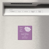 Lotus Flowers Save the Date Magnet (donker paars) (Insitu (Vaatwasser))