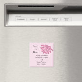 Lotus Flowers Save the Date Magnet (roze) (Insitu (Vaatwasser))
