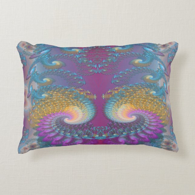 Lotus Fractal Art Decoratief Kussen (Voorkant)
