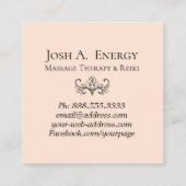 *~* Lotus Galaxy Lavender Pink Nebula Universe Vierkante Visitekaartje (Achterkant)