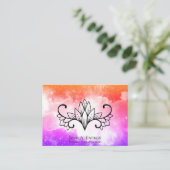 *~* Lotus Galaxy Nebula Universe Roze Paars Visitekaartje (Staand voorkant)