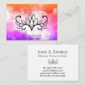 *~* Lotus Galaxy Nebula Universe Roze Paars Visitekaartje (Voorkant / Achterkant)