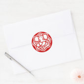 Lotus Ganesha Design Ronde Sticker (Envelop)