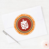 Lotus Ganesha Design Ronde Sticker (Envelop)