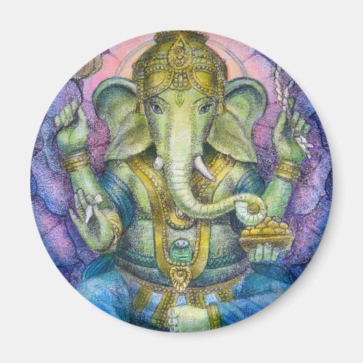Lotus Ganesha Magnet (Voorkant)