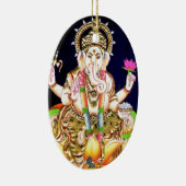 LOTUS GANESHA TANJORE PAINTING KERAMISCH ORNAMENT (Rechts)