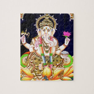 LOTUS GANESHA TANJORE PAINTING LEGPUZZEL
