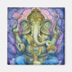 Lotus Ganesha Vierkante magneet