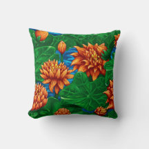 Lotus Garden 16 inch x 16 inch katoenen kussen