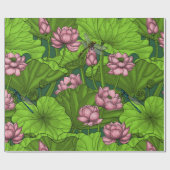 Lotus garden cadeaupapier (Vlak)