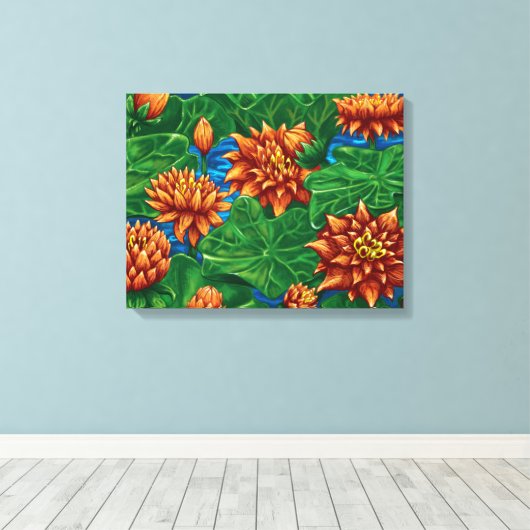 Lotus Garden - Canvas Afdrukken (Insitu (Houten vloer))