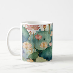 Lotus Garden Floral Mok door DAKimage