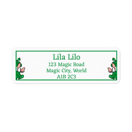 Lotus Garden Gepersonaliseerd Retour Adres Label (Voorkant)