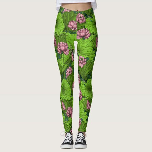 Lotus garden leggings (Voorkant)