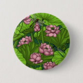 Lotus garden ronde button 5,7 cm (Voorkant)