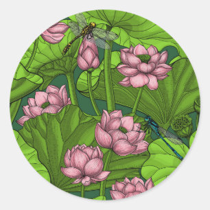 Lotus garden ronde sticker