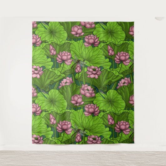 Lotus garden wandkleed (Voorkant)