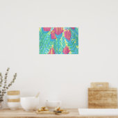Lotus Garden Waterverf Art Print (Keuken)