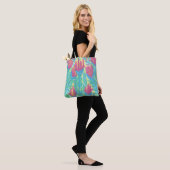 Lotus Garden Waterverf Print Canvas tas (Op model)