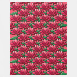 Lotus-gebaar Fleece Deken