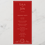 Lotus gepersonaliseerd huwelijksprogramma programmakaart (Achterkant)