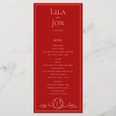 Lotus Gepersonaliseerd Wedding Menu (Voorkant)