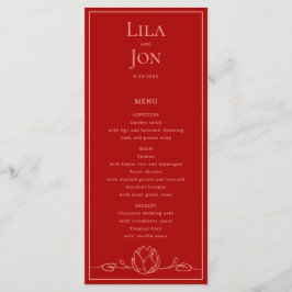 Lotus Gepersonaliseerd Wedding Menu
