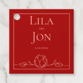 Lotus gepersonaliseerde bruiloft gunst Labels (Voorkant)